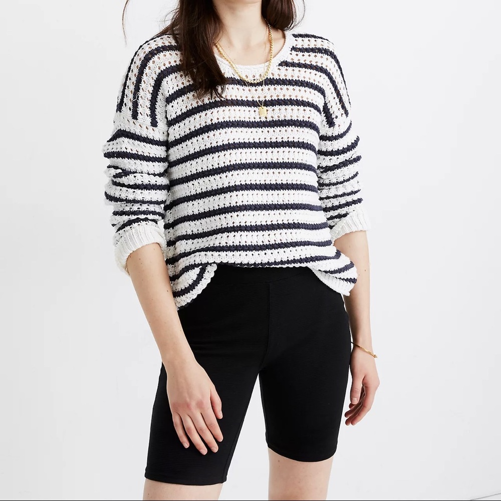 Madewell Ottoman Jacquard Biker Shorts